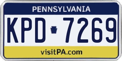 PA license plate KPD7269