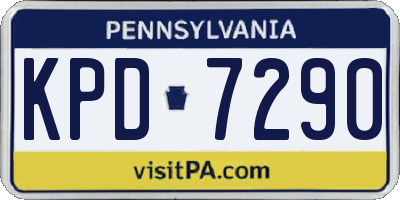 PA license plate KPD7290