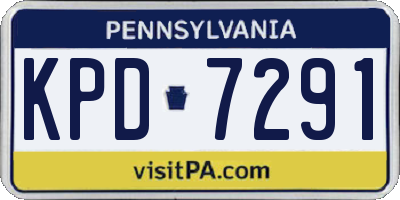PA license plate KPD7291
