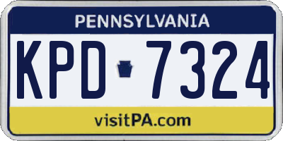 PA license plate KPD7324