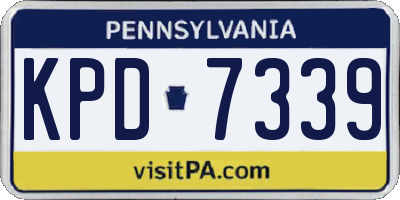 PA license plate KPD7339