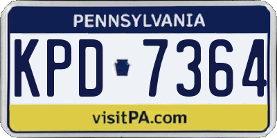 PA license plate KPD7364