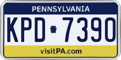 PA license plate KPD7390