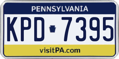 PA license plate KPD7395