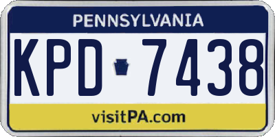 PA license plate KPD7438