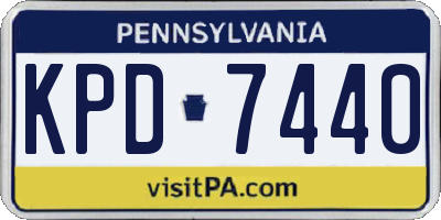 PA license plate KPD7440