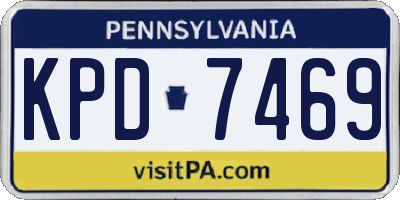 PA license plate KPD7469