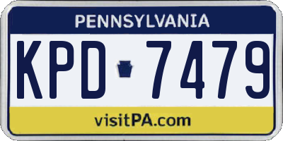 PA license plate KPD7479