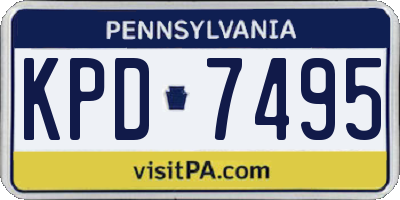 PA license plate KPD7495
