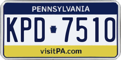 PA license plate KPD7510
