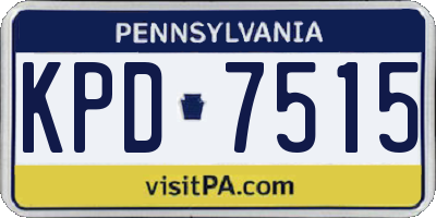 PA license plate KPD7515