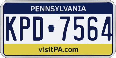 PA license plate KPD7564