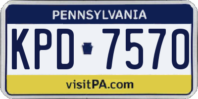 PA license plate KPD7570
