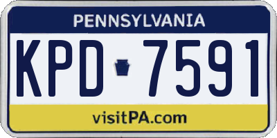 PA license plate KPD7591