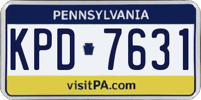 PA license plate KPD7631
