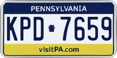 PA license plate KPD7659