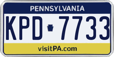 PA license plate KPD7733