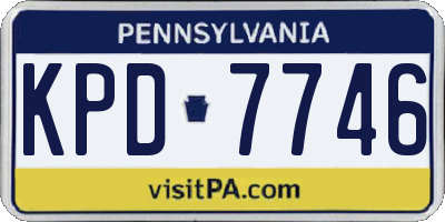 PA license plate KPD7746