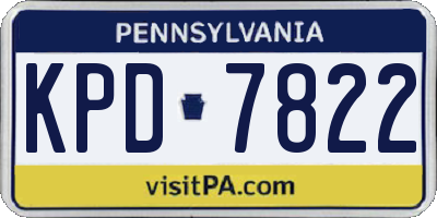 PA license plate KPD7822