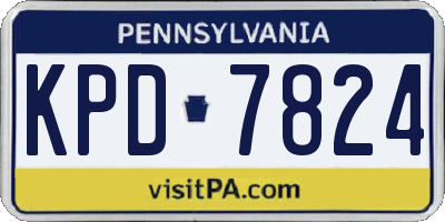 PA license plate KPD7824