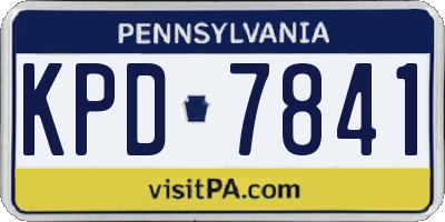 PA license plate KPD7841