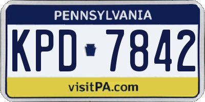 PA license plate KPD7842
