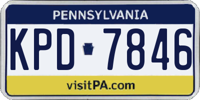 PA license plate KPD7846