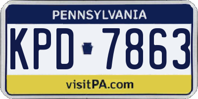 PA license plate KPD7863