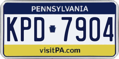 PA license plate KPD7904