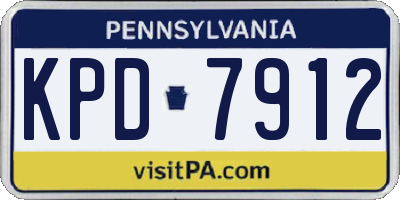 PA license plate KPD7912