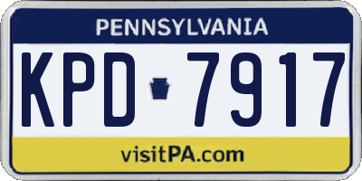 PA license plate KPD7917