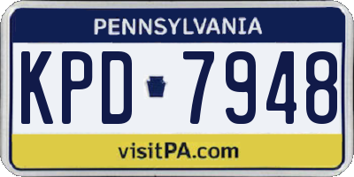 PA license plate KPD7948