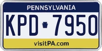 PA license plate KPD7950