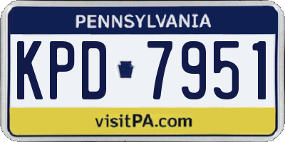 PA license plate KPD7951