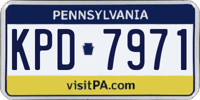 PA license plate KPD7971
