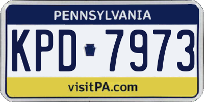 PA license plate KPD7973