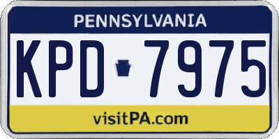 PA license plate KPD7975