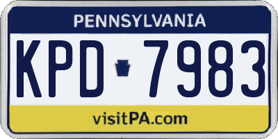 PA license plate KPD7983