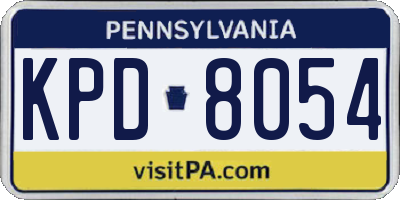 PA license plate KPD8054