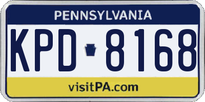 PA license plate KPD8168