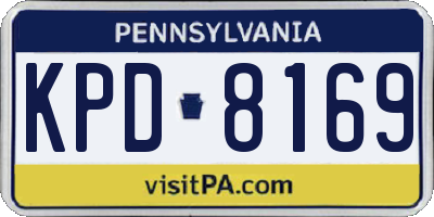 PA license plate KPD8169