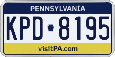 PA license plate KPD8195