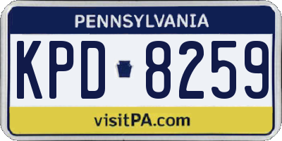 PA license plate KPD8259