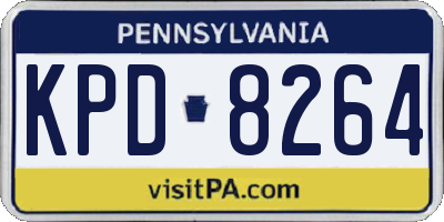 PA license plate KPD8264