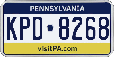 PA license plate KPD8268