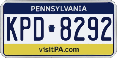 PA license plate KPD8292