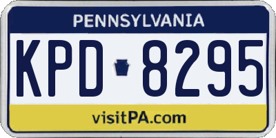 PA license plate KPD8295