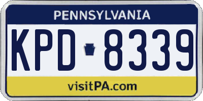PA license plate KPD8339