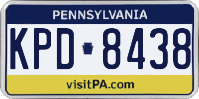 PA license plate KPD8438