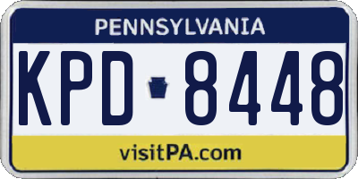 PA license plate KPD8448